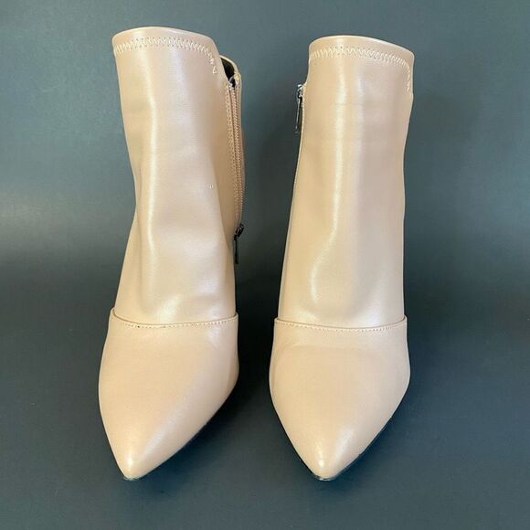 Prima Donna Nude Tan Ankle Boot Bootie Heel Pointed Toe Side Zip Womens Size 9.5 - Picture 3 of 11